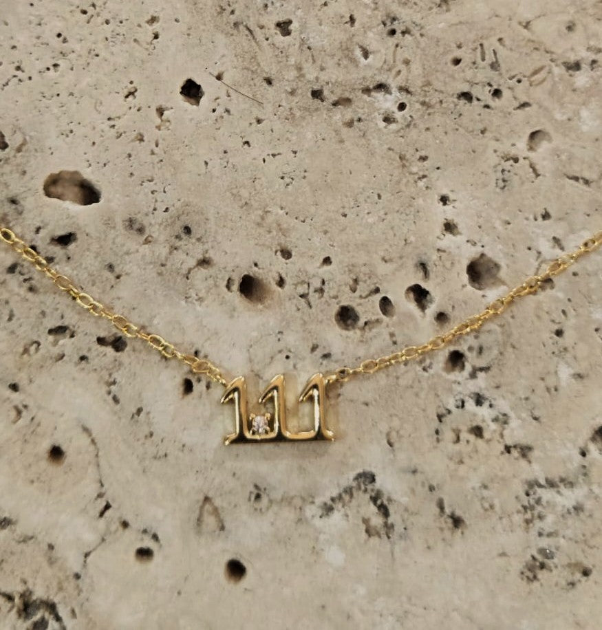 111 Angel numbers necklace - New beginnings and intuition