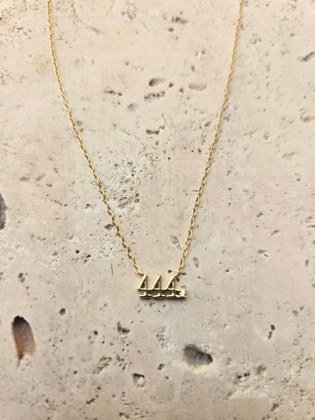 444 Angel numbers necklace - Guidance and Protection