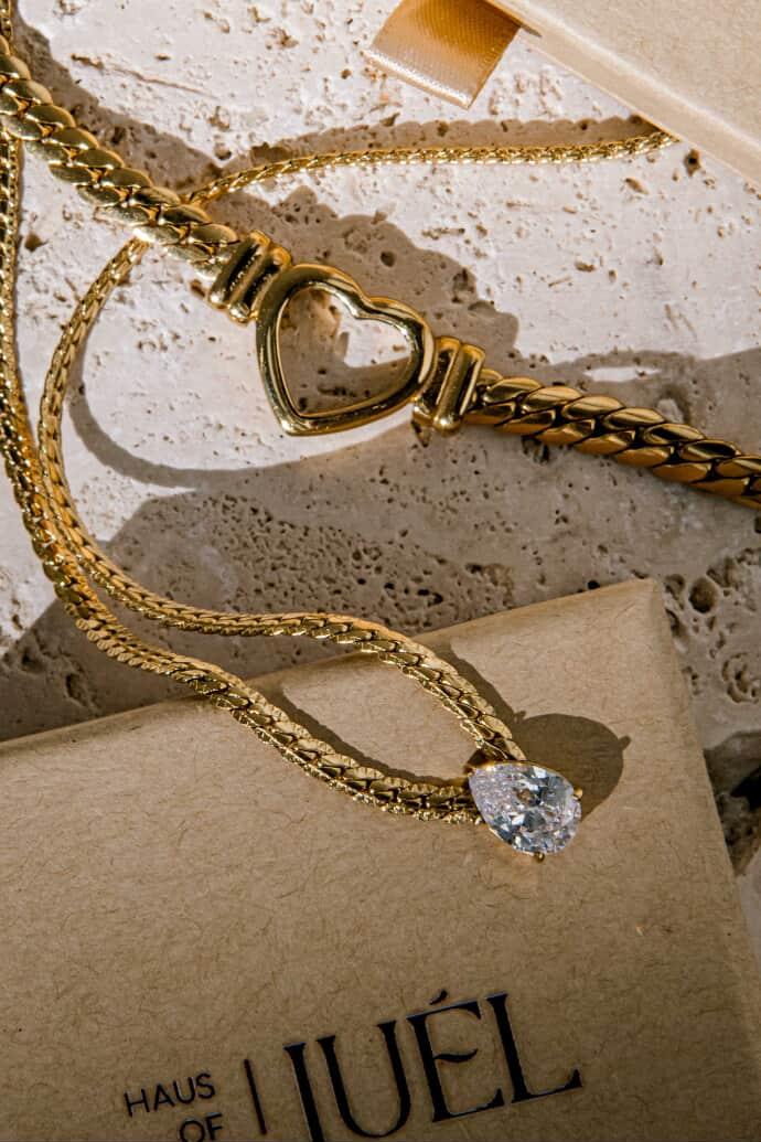 Amour link heart bracelet