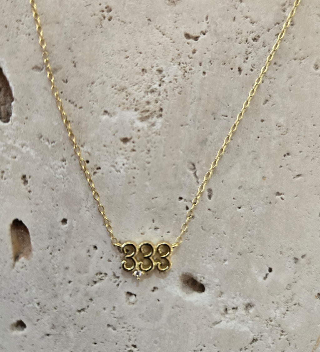 333 Angel numbers necklace - Support, growth and awakening