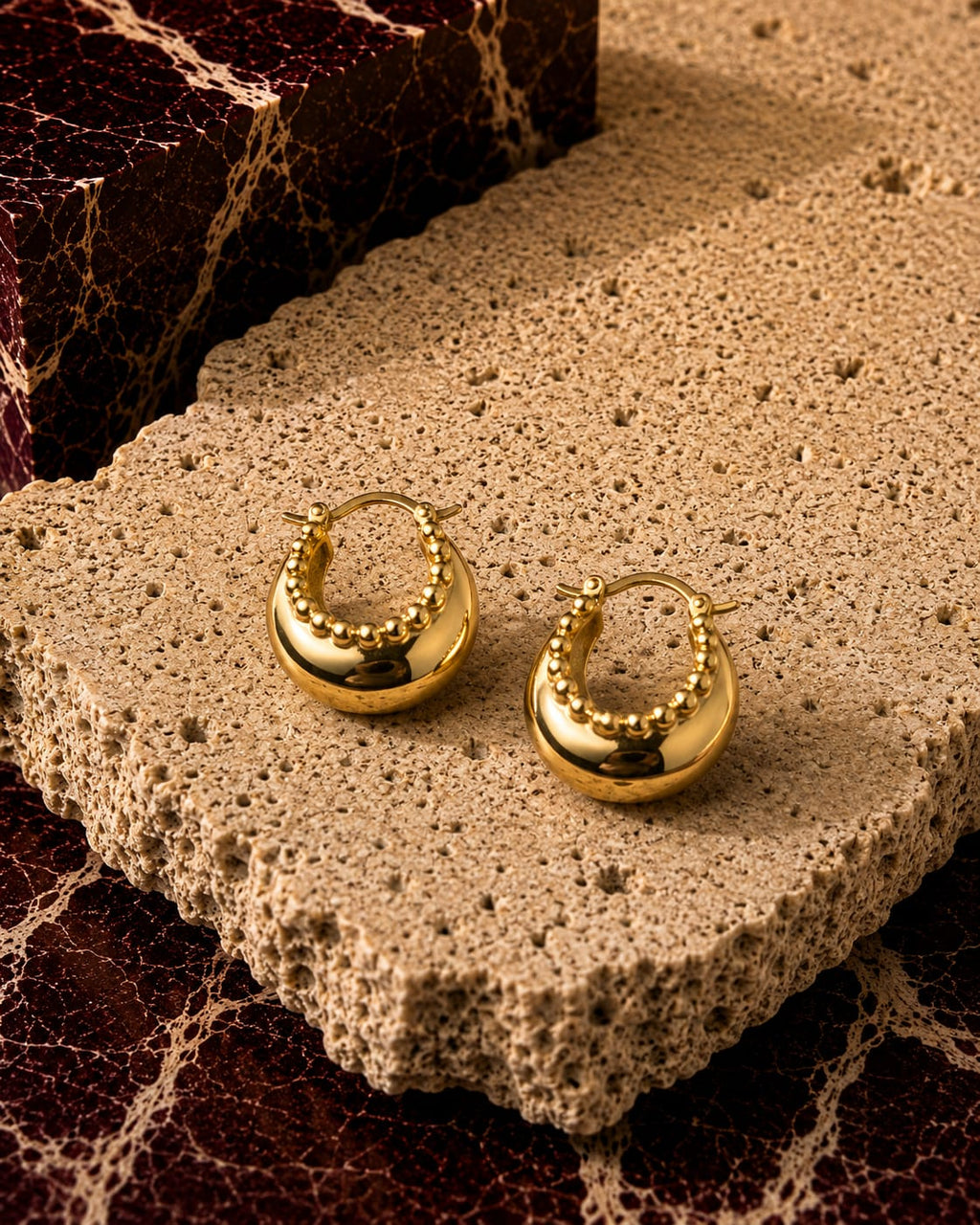 Aurela Studded Hoops