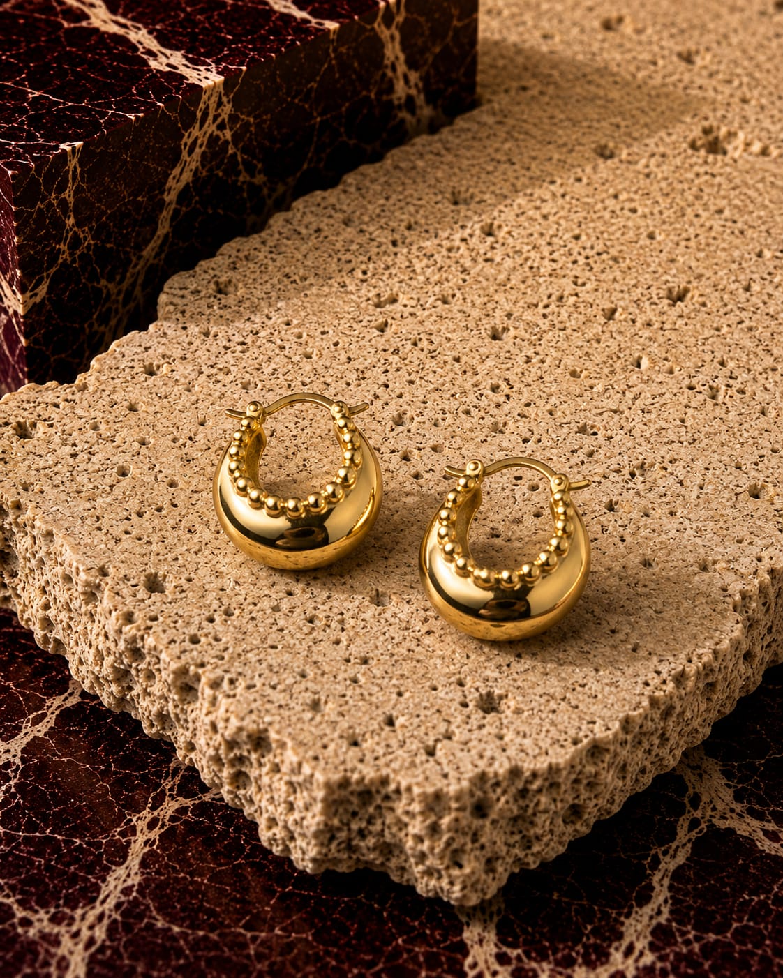 Aurela Studded Hoops