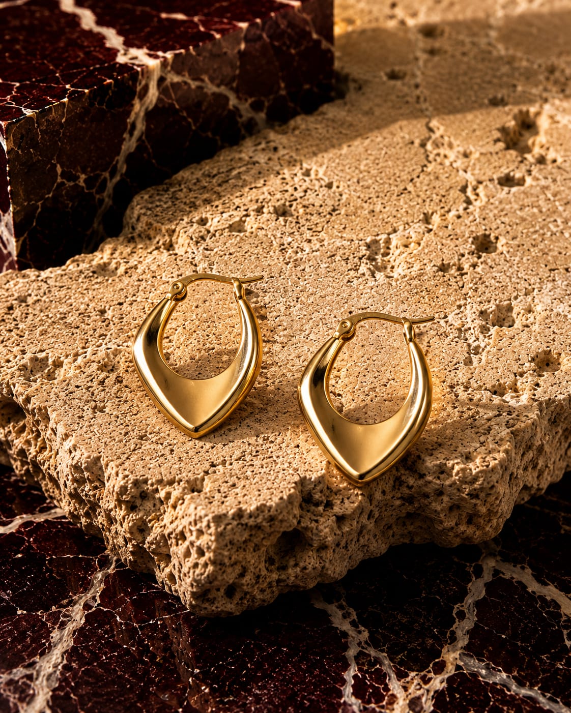 Valencia Shield Hoop Earrings