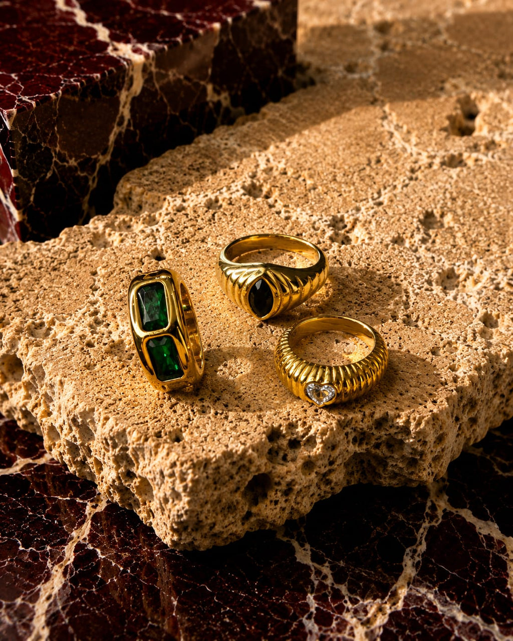 Golden Heart Signet Ring
