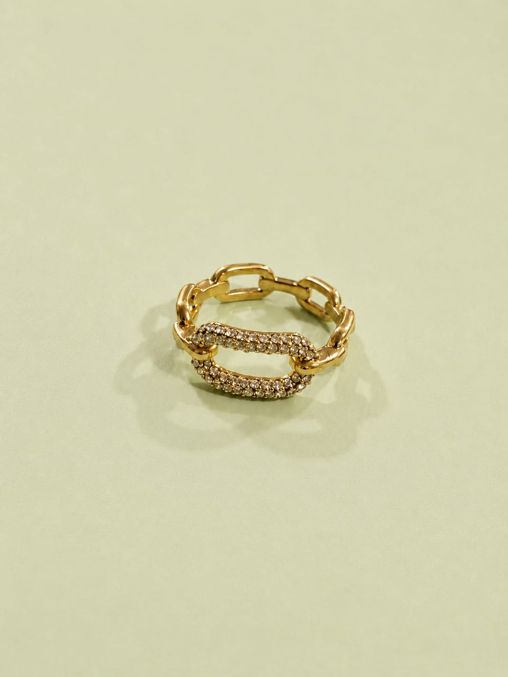 Celeste Chain Crystal Ring