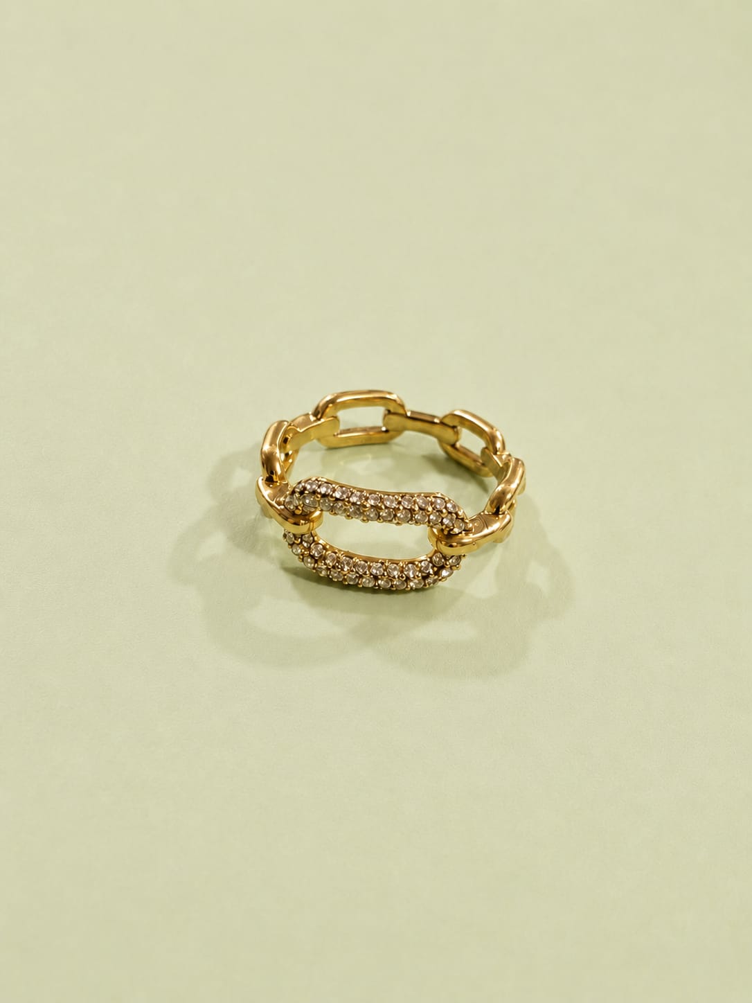Celeste Chain Crystal Ring